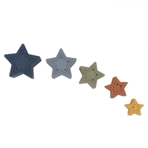 Playground Silicone Nesting Stars Multi Blue