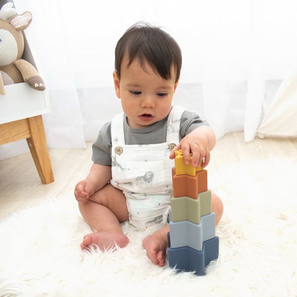 Playground Silicone Nesting Stars Multi Blue
