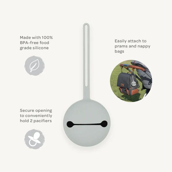 Playground Silicone Pacifier Case Cool Grey