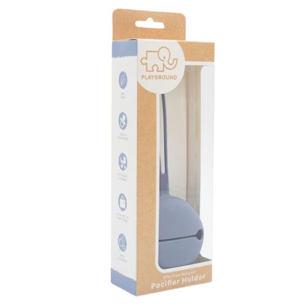 Playground Silicone Pacifier Case Misty Blue