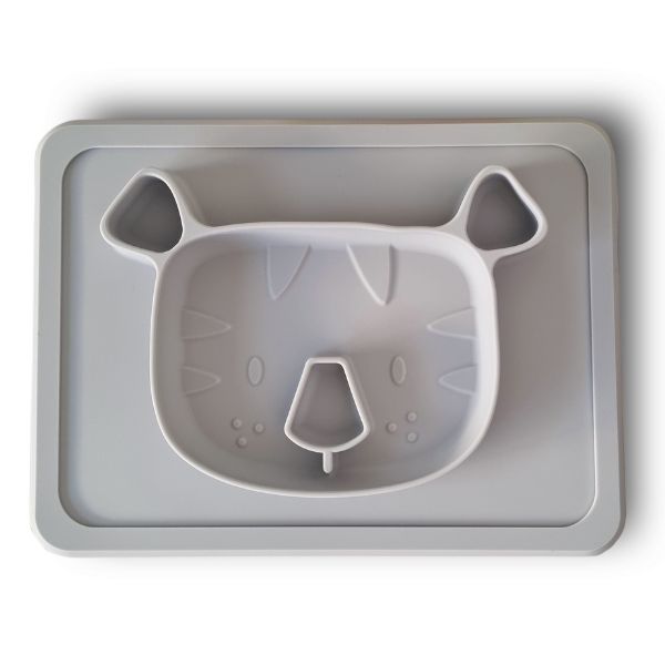 PLUM My Baby Silicone Plate Smoke Tiger 9m+