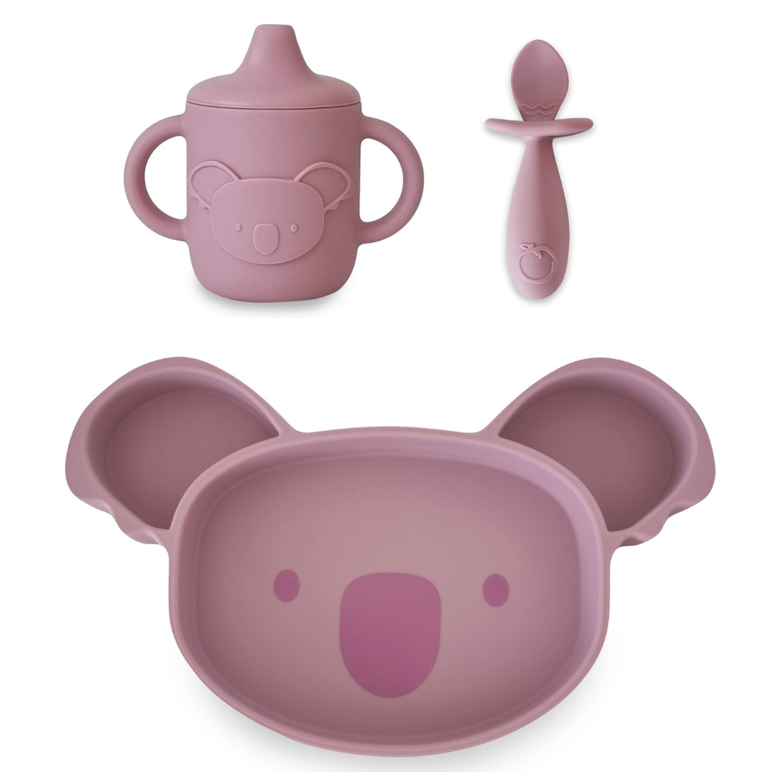 PLUM 3pc Mealtime Essential Kit Dusty Berry