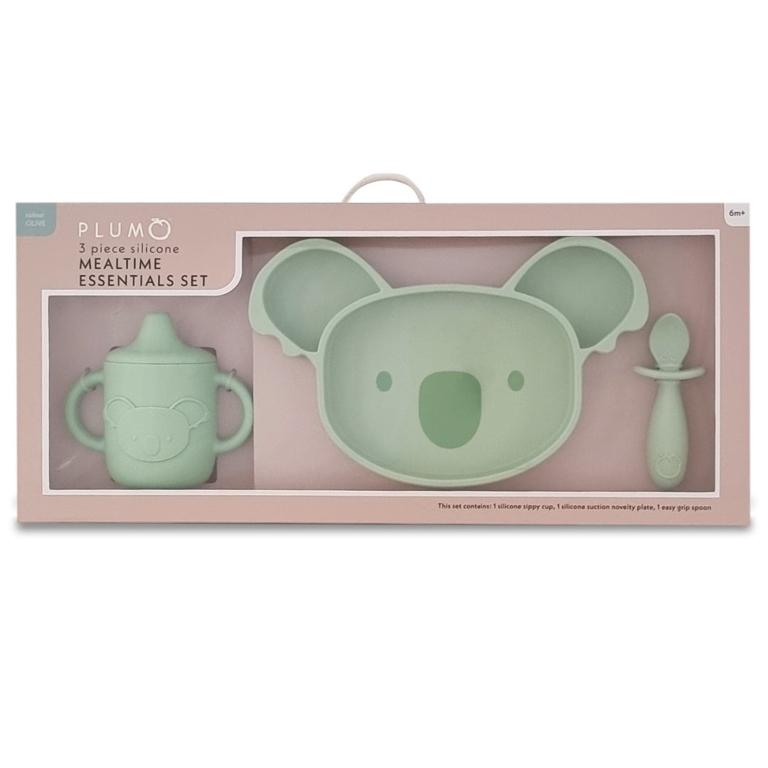 PLUM 3pc Mealtime Essential Kit Olive