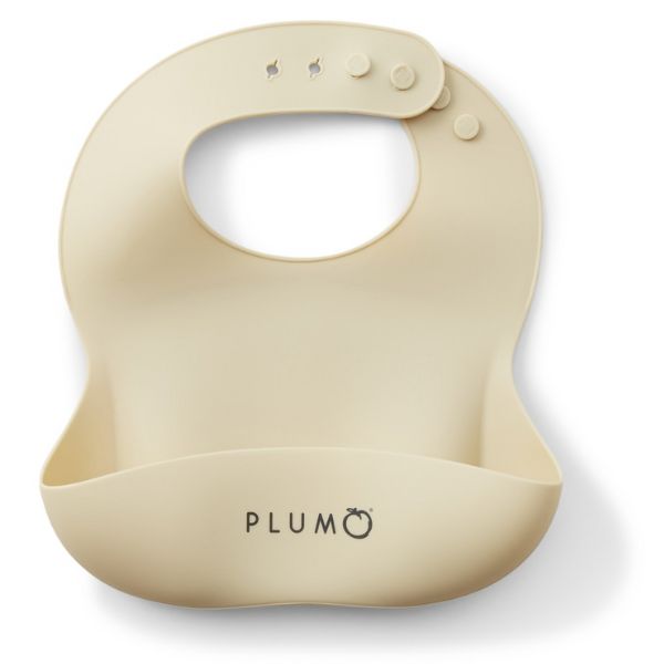 PLUM Silicone Bibs and Spoon Set 3pc Ash/Sand