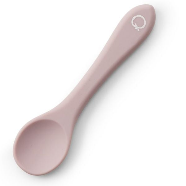 PLUM Silicone Bibs and Spoon Set 3pc Berry/Blush Pink