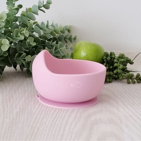 PLUM Silicone Duck Egg Bowl 6m+ Powder Pink