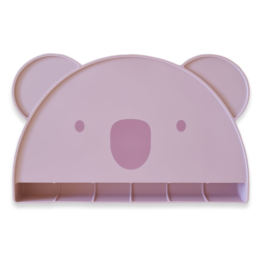 Plum Silicone Placemat with Catcher Dusty Berry