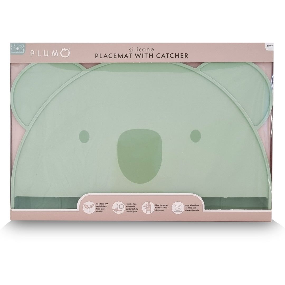 Plum Silicone Placemat with Catcher Olive