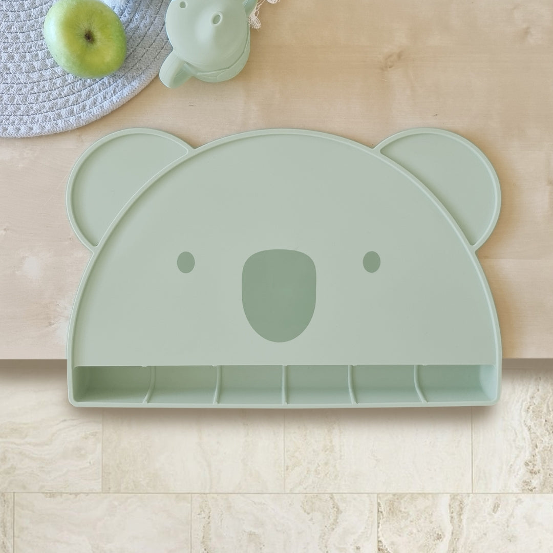 Plum Silicone Placemat with Catcher Olive