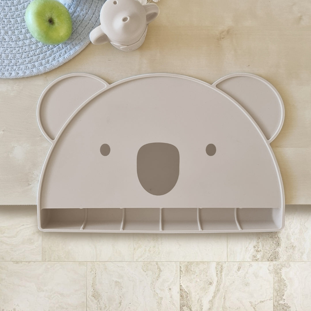 Plum Silicone Placemat with Catcher Sand
