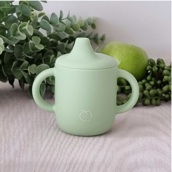 PLUM Silicone Sippy Cup 6m+ Olive
