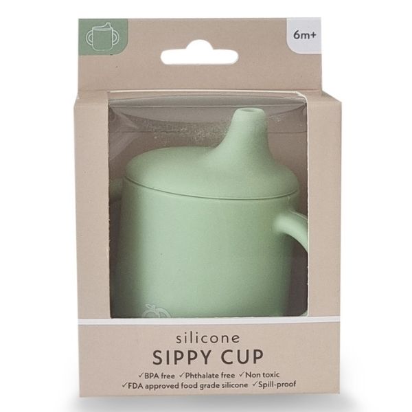 PLUM Silicone Sippy Cup 6m+ Olive