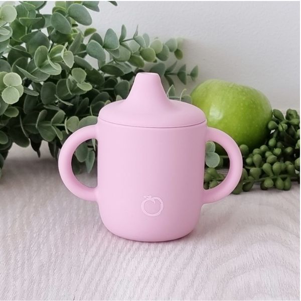 PLUM Silicone Sippy Cup 6m+ Powder Pink