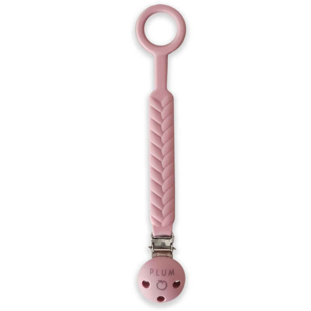 PLUM Silicone Soother Connector Dusty Berry