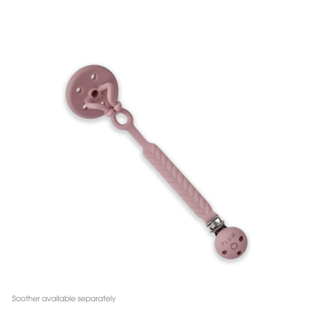 PLUM Silicone Soother Connector Dusty Berry