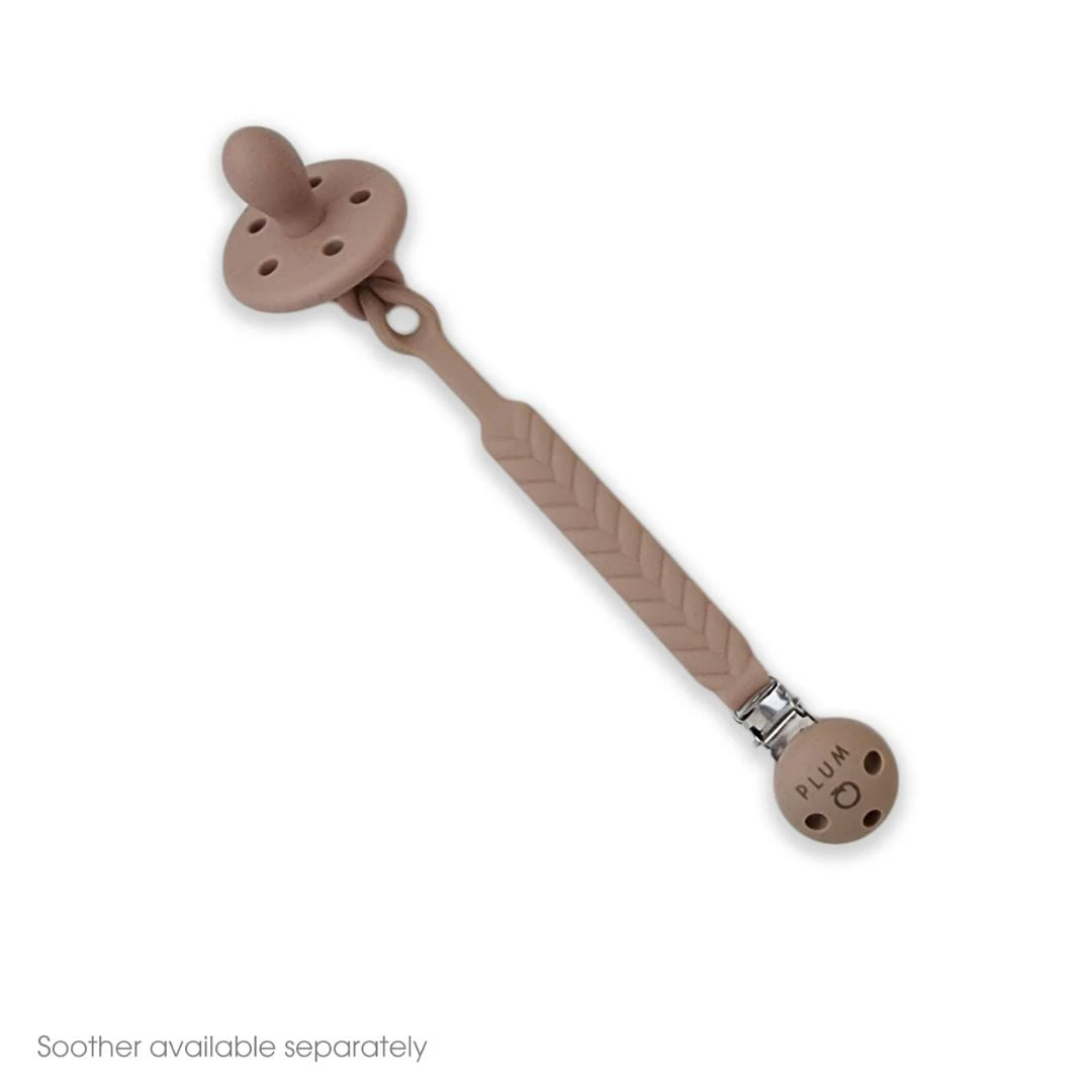 PLUM Silicone Soother Connector Nutmeg