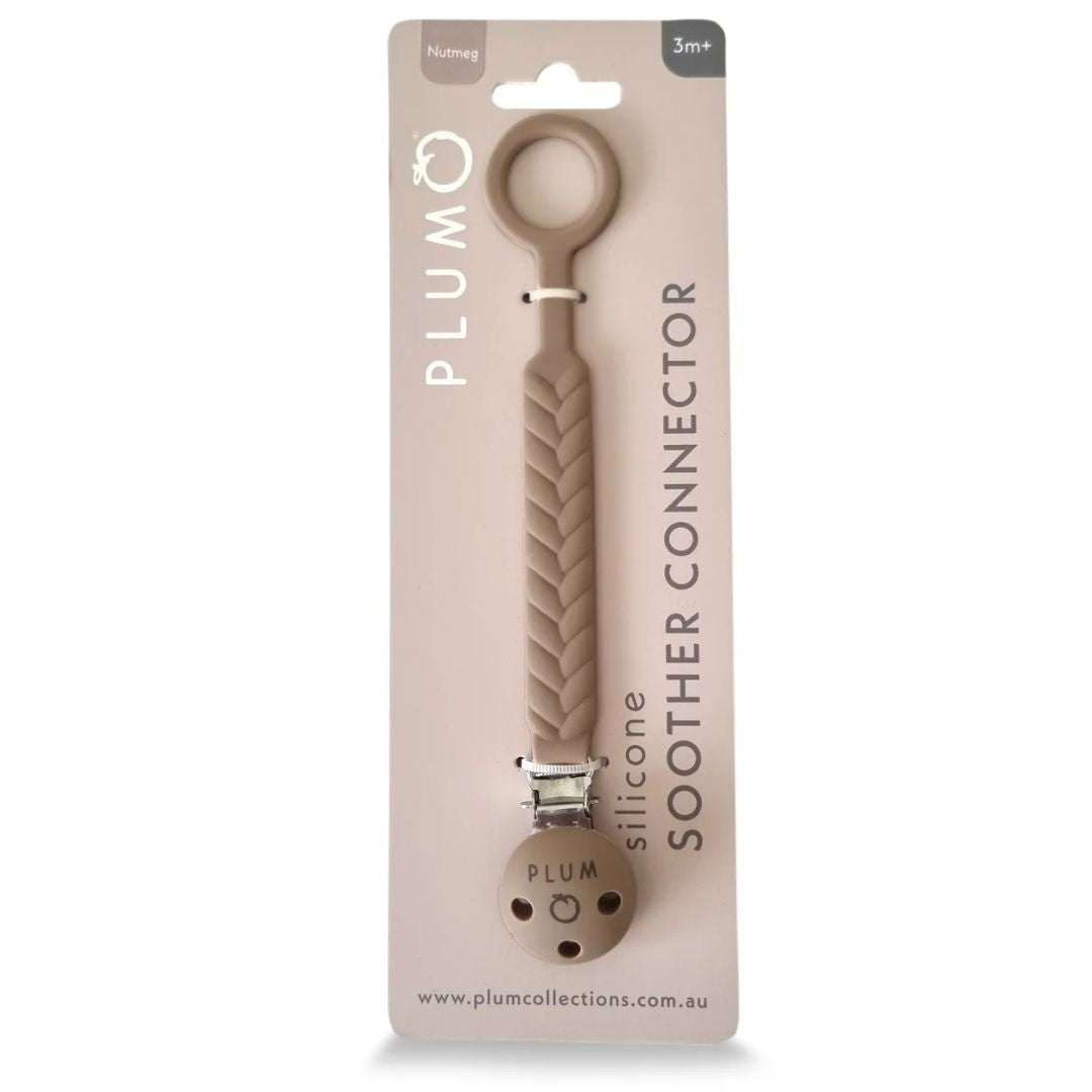 PLUM Silicone Soother Connector Nutmeg