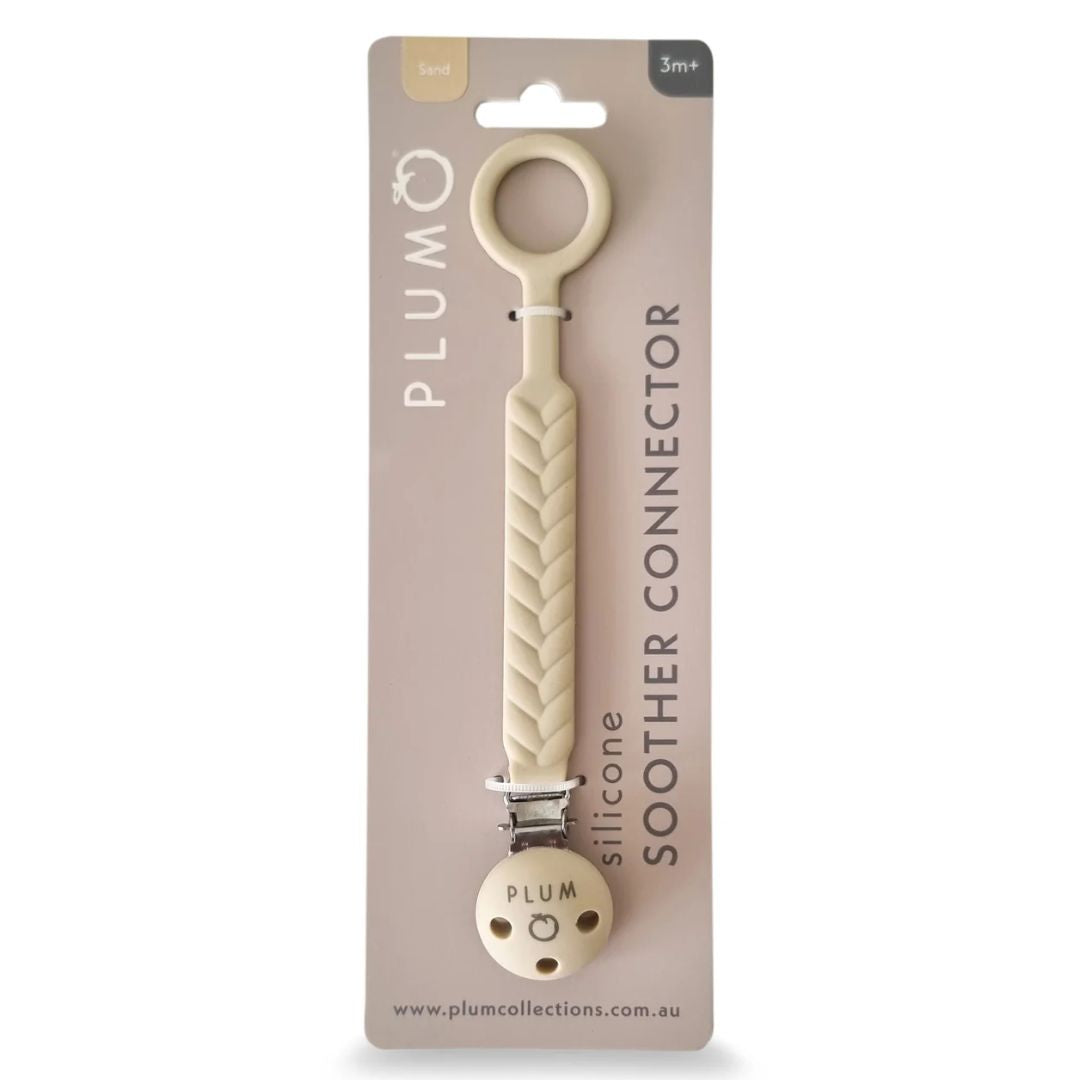 PLUM Silicone Soother Connector Sand