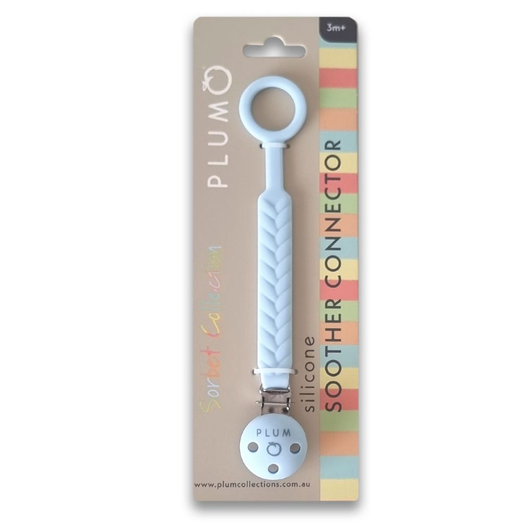 PLUM Sorbet Silicone Soother Connector Blueberry