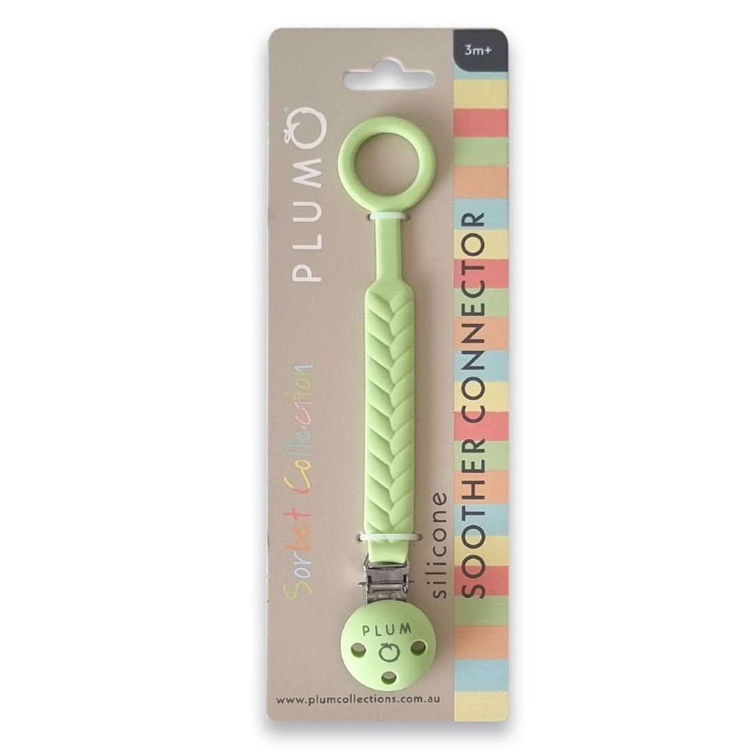 PLUM Sorbet Silicone Soother Connector Kiwi