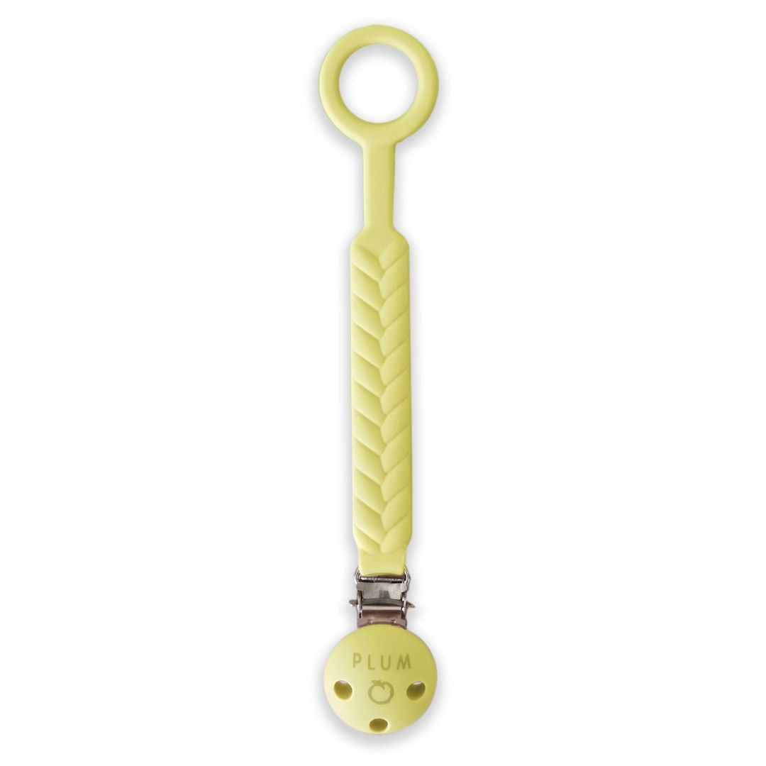 PLUM Sorbet Silicone Soother Connector Lemon