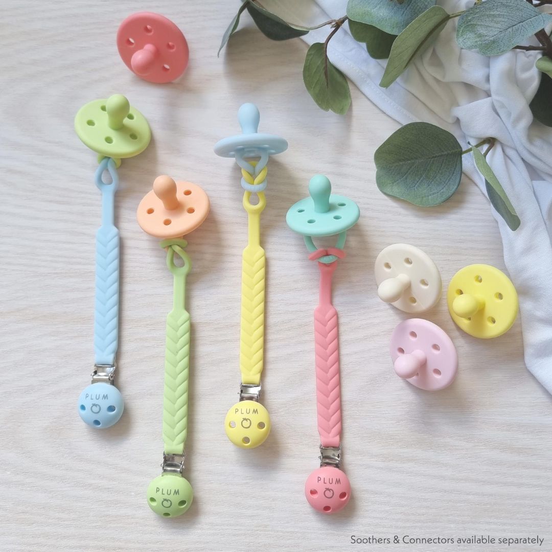 PLUM Sorbet Silicone Soother Connector Lemon