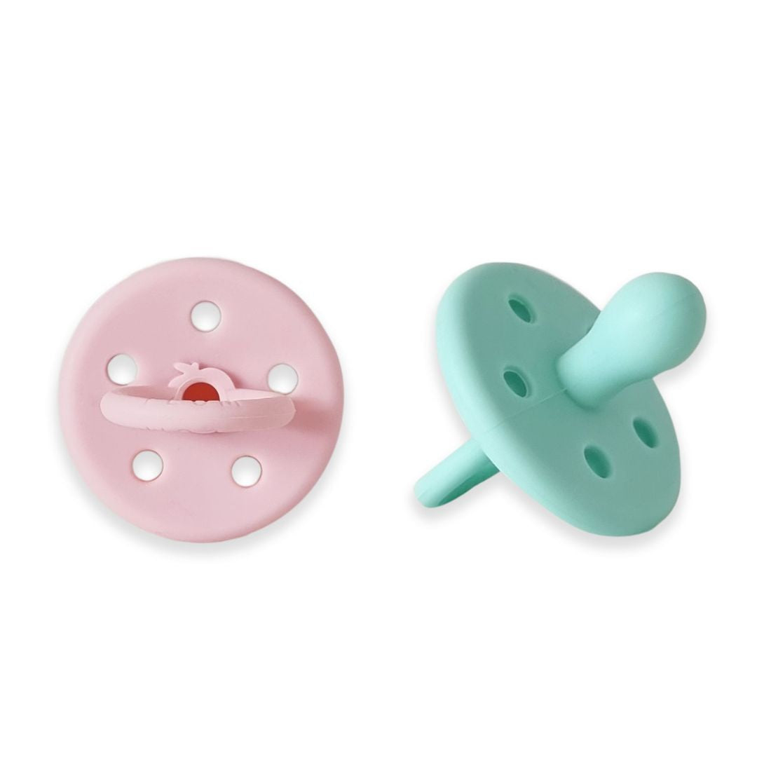 PLUM Sorbet Silicone Soothers 2pk Size 0-6 Months Strawberry/Mint