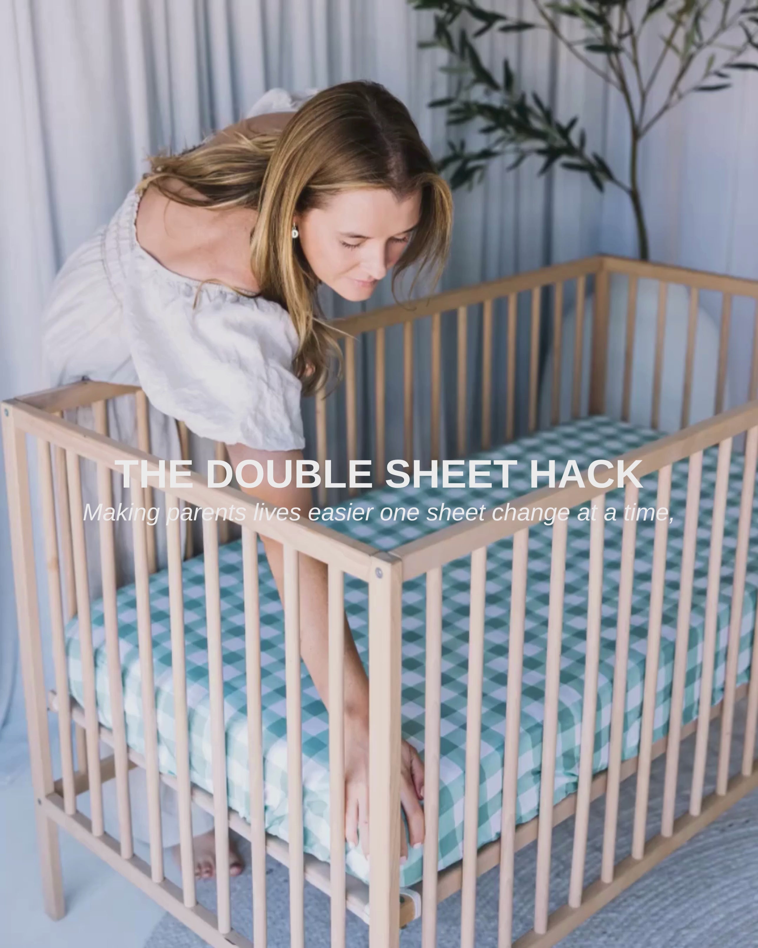 Load video: Little Human Linens Standard Cot Waterproof Sheet