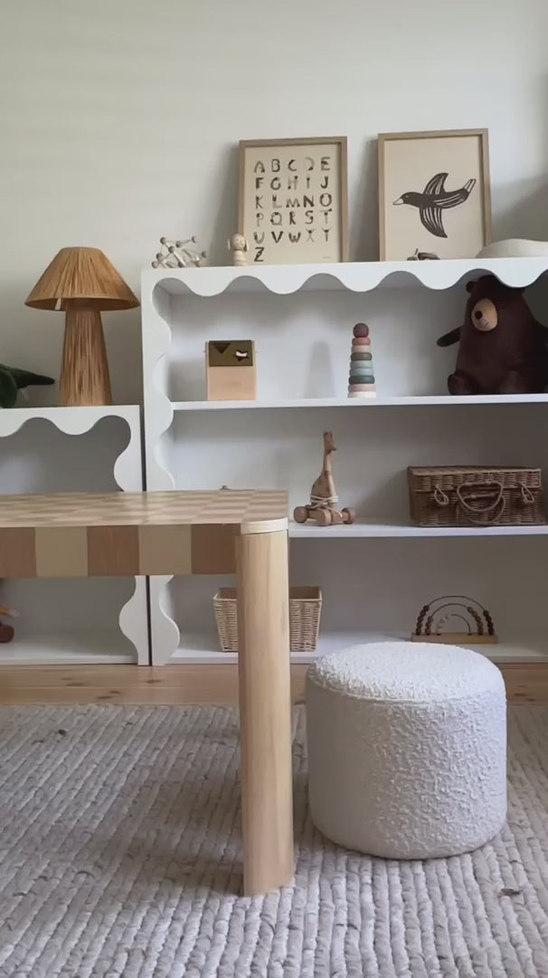 Load video: Nuage Interiors Jolie Rocker &amp; Ottoman Cream