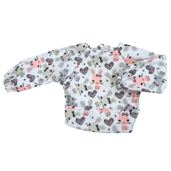 Silly Billyz Nylon Small Long Sleeve Bib Bunny Love