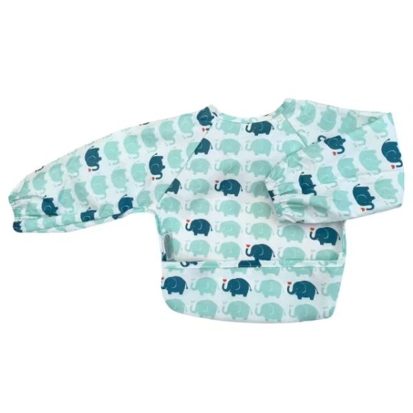 Silly Billyz Nylon Small Long Sleeve Bib Elephant Love