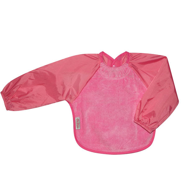 Silly Billyz Towel Long Sleeve Bib Cerise