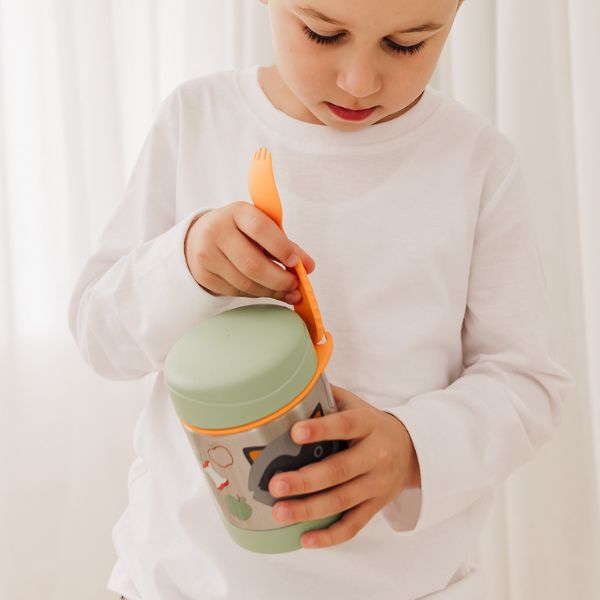Skip Hop Zoo Insulated Food Jar Raccoon