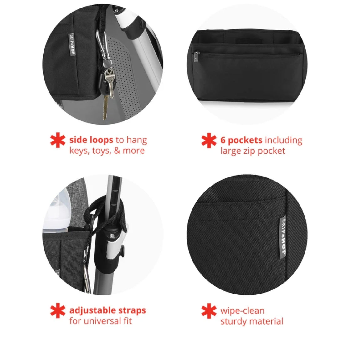 Skip Hop Grab & Go Ultra Stroller Organiser Black