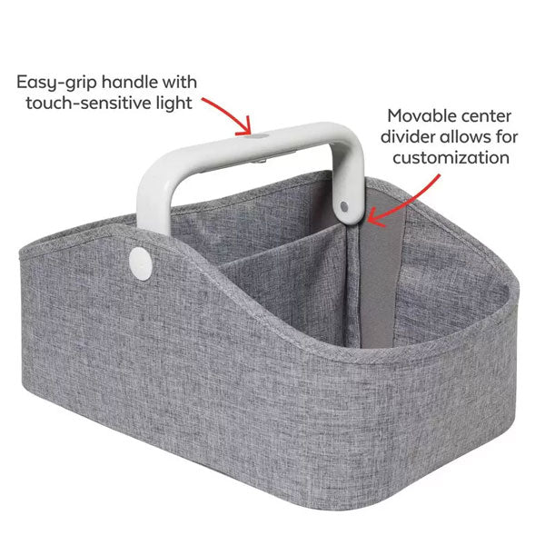 Skip Hop Nursery Style Light Up Diaper Caddy Heather Grey