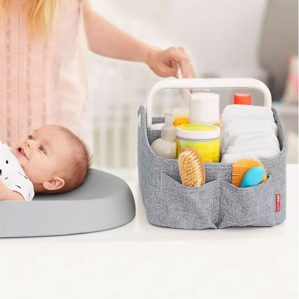 Skip Hop Nursery Style Light Up Diaper Caddy Heather Grey