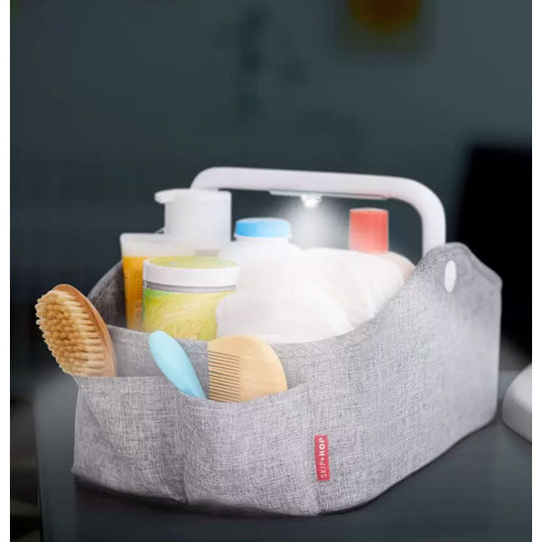 Skip Hop Nursery Style Light Up Diaper Caddy Heather Grey