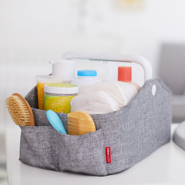 Skip Hop Nursery Style Light Up Diaper Caddy Heather Grey