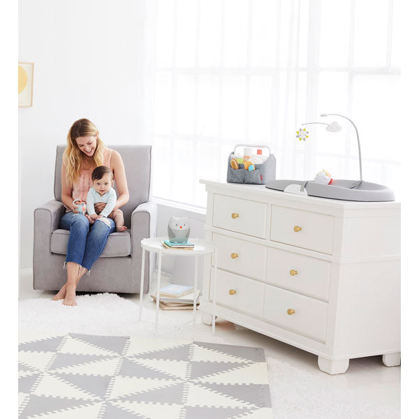 Skip Hop Nursery Style Light Up Diaper Caddy Heather Grey