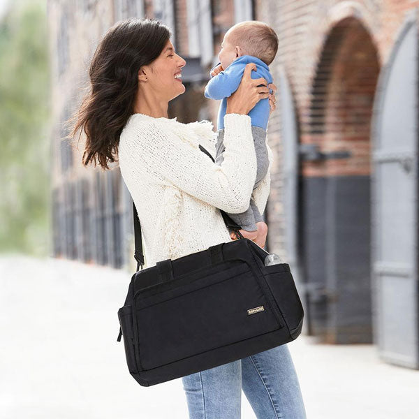 Skip Hop Mainframe Wide Open Satchel Black
