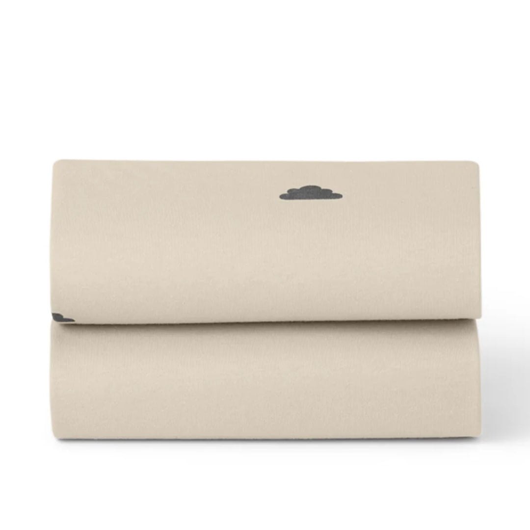 SnuzPod5 Fitted Sheets Cloud/Sand 2pc