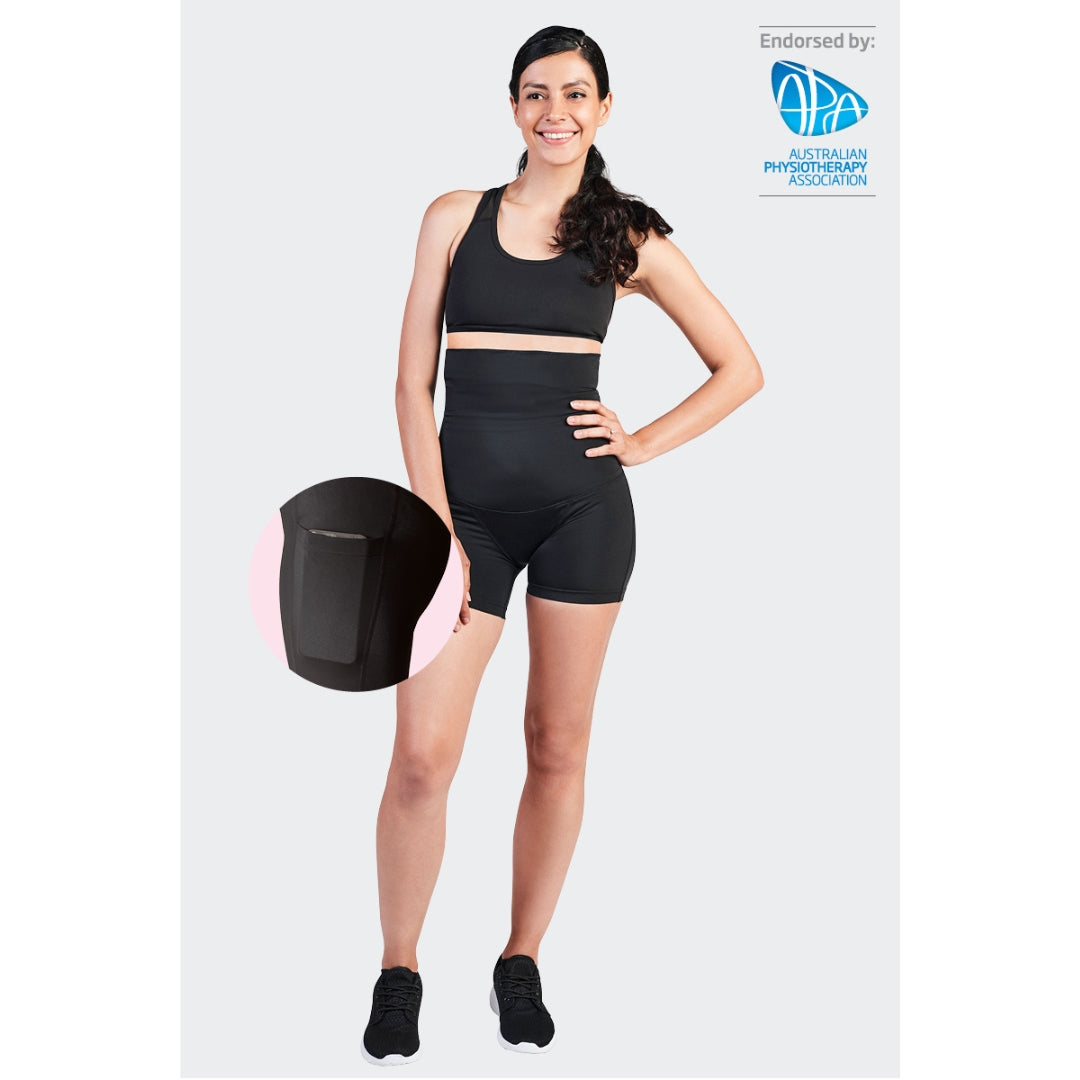 SRC Health C-Section Recovery Shorts Mini Length Black