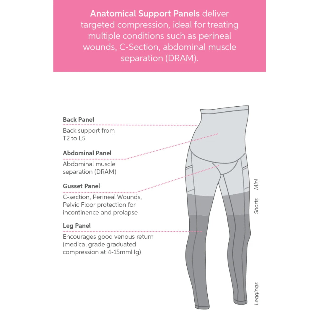 SRC Health C-Section Recovery Shorts Mini Length Black
