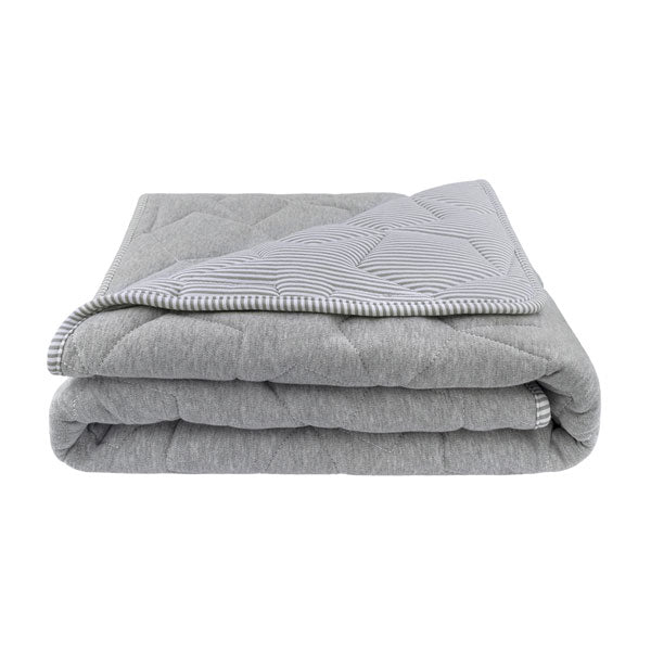 Living Textiles Star Quilted Cot Comforter Grey Melange