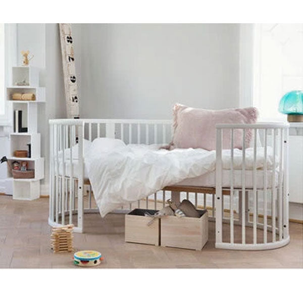 Stokke Sleepi Mini V3 White with Sleepi Mini V3 Mattress + Sleepi Bed Extension + Sleepi Bed Mattress