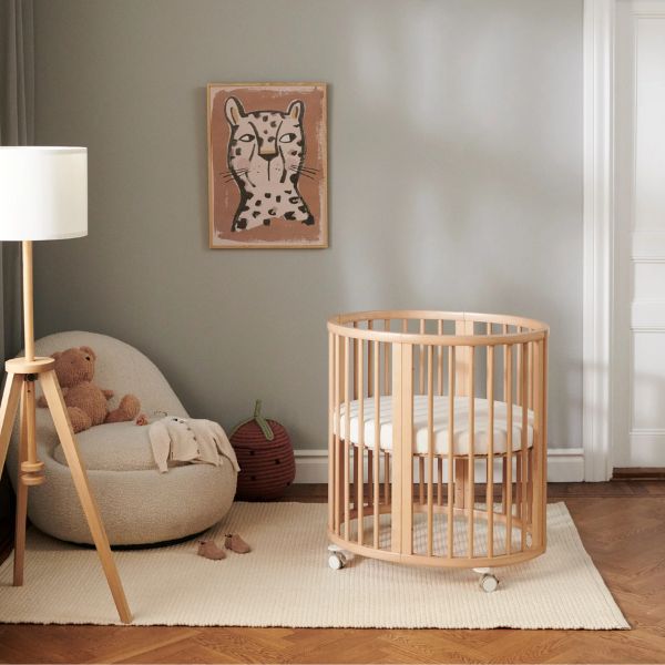 Stokke Sleepi Mini V3 Natural with Sleepi Mini V3 Mattress + Sleepi Bed Extension + Sleepi Bed Mattress