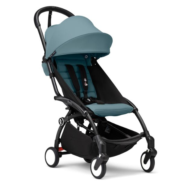Stokke® YOYO3 Stroller Black Frame with Aqua Colour Pack