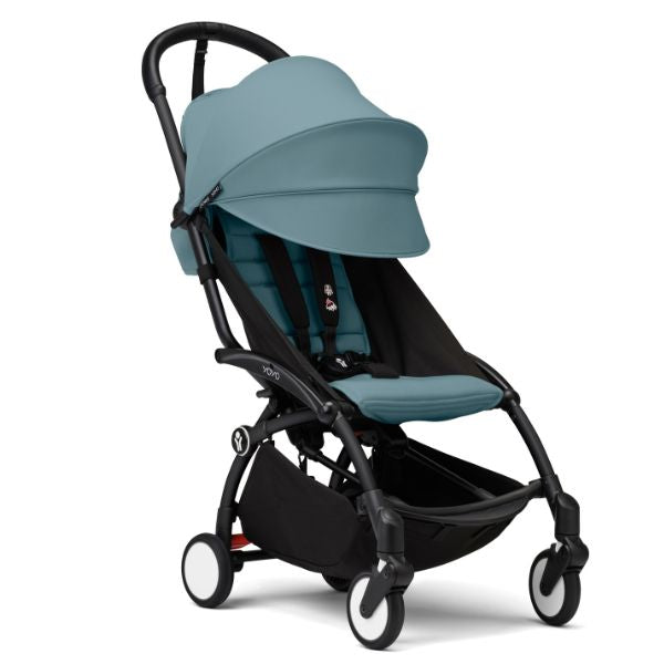 Stokke® YOYO3 Stroller Black Frame with Aqua Colour Pack