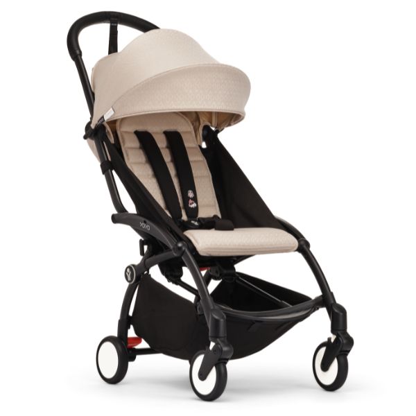 Stokke® YOYO3 Stroller Black Frame with Bonpoint Beige Colour Pack