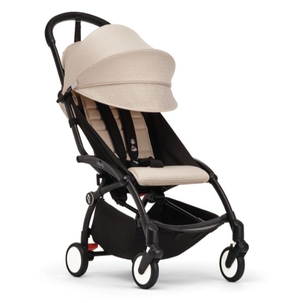 Stokke® YOYO3 Stroller Black Frame with Bonpoint Beige Colour Pack